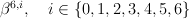 $\beta^{6,i}, i=0,1,2,3,4,5,6$